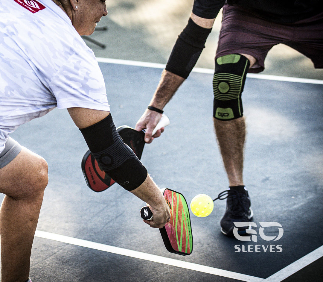 Pickleball player wearing GO Sleeves