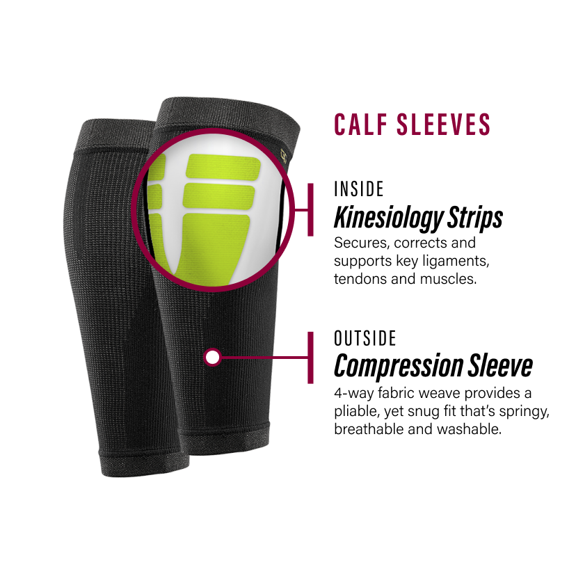 Go Fitness Kinesiology + Compression Calf Sleeve – GO Sleeves