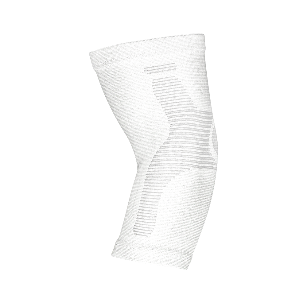 white Kinesiology elbow compression sleeve